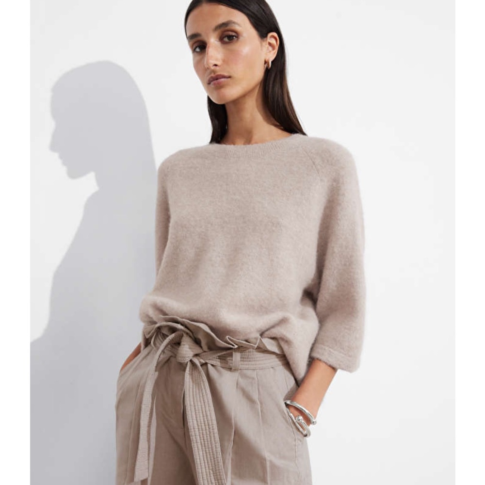 (NWT) & Other Stories Wool Knit T-Shirt | Size S | Oatmeal